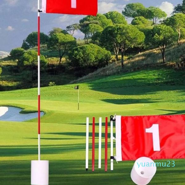 Aides à l'entraînement de golf 5 sections drapeau 6ft drapeau tasse pour Yard Pro trou détachable et champ de conduite verre antirouille 22