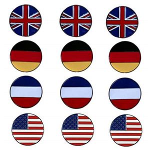 GOLF TRAINING AIDS BALLART 12 PACE PACE MAGNETISCHE SPORTEN Legering Hat Caps Marker Riem Outdoor Clips Vlag Logo Set