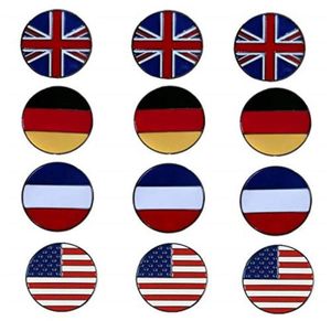 Golf Training Aids Ball Mark 12 Pack magnetische sportlegering Hoed Caps Marker Belt Buiten Clips vlag Logo Set3488791