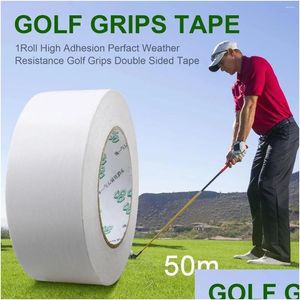 Aides à la formation de golf Double face Grip Tape Club Réparation Wrap Installation Résiste aux rides Bande adhésive Putter Drop Livraison Sports Dhnzr