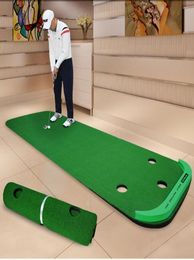 Aides à l'entraînement de golf Intérieur Putting Green Tapis parfait pour la maison et le bureau Mini-aide portable Exercices de pratique robustes Couverture4437605