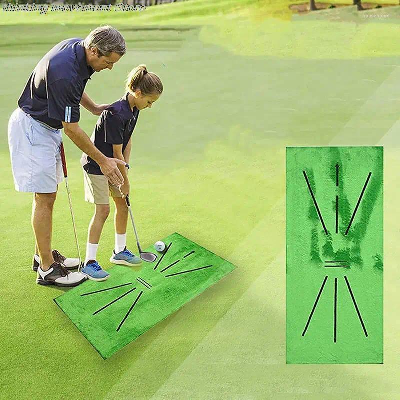 Aide à l'entraînement de golf Tapis de balançoire portable Frapper la marque de direction de frappe Trace marqueur de balle de pratique intérieure à domicile