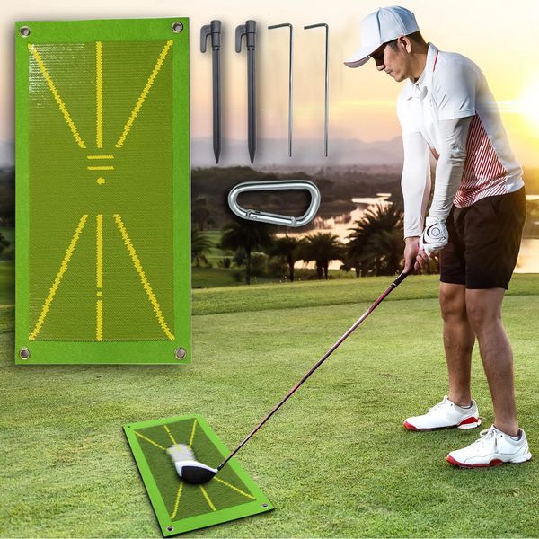 Tapis d'entraînement de Golf pour la détection de Swing, tapis de détection de Trace de balle de frappeur, tampons de chemin de Swing, tapis de pratique de Swing, tapis d'entraînement de Golf 240311