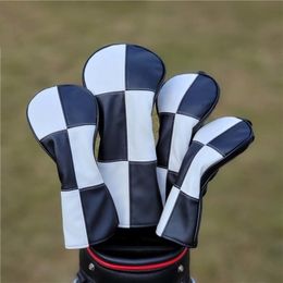 Golf Wood Headcovers Golfclub Headcover voor Driver Fairway Hybrid PU lederen beschermer Wood Covers CX220516