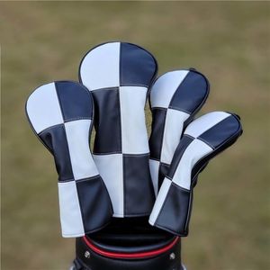 Golf Wood Headcovers Golfclub Headcover voor Driver Fairway Hybrid PU lederen beschermer Wood Covers CX220516