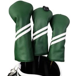 Golf Woods Headcovers Covers for Driver Fairway Clubs Set Heads Pu Leather Good Quality Protector Cover 240411