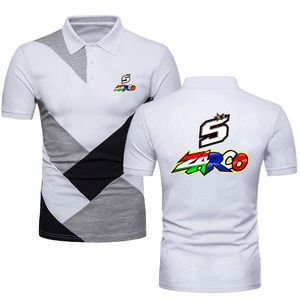 Polos Chasse Pêche T-shirt homme JOHANN ZARCO No. 5 Top T-Shirts Style Militaire Maillot Manches Courtes Couleur Contrastée Polo