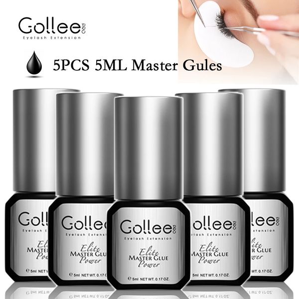 GOLLEE 5 ML CEYELASHES ADHESIVE 5PCS GLUE LASH BONDER 15ML LOBE ODOR FAUX FAUX CELLES GLUE EMPHETHOTHERE OEUME COSEMES TOODES COSMETIQUES MADEUR 240426