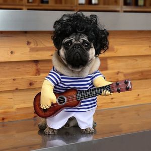 Gomaomi Honden Spelen The Guitar Halloween Christmas Special Events Costume Novelty Funny Pet Party Cosplay Apparel Outfit Kleding 201111