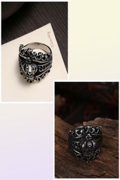 Gomaya Mens Crown Anneaux New Fashion Ring Hot Sale Black Royal King Crown Knight Fleur de Lis Vine Anneaux pour hommes GMYR2603500464