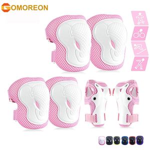 Gomoreon Kids / Youth Protective Gear Set Kids Knoue Gnee Pads and Elbow Pads Guard Protecteur pour Scooter Skateboard Bicycle 240528