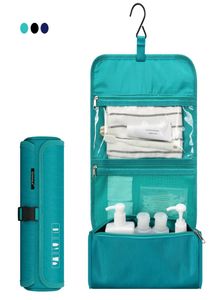 Gonex Cilinder Reizen Toilettas Opknoping Cosmetische Organizer Waterdichte Make-up Tas met Ingebouwde Haak CX2006245598829