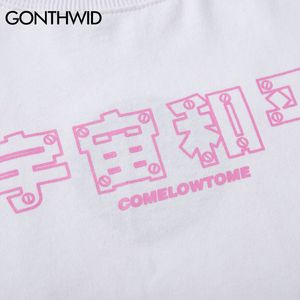 GONTHWID 3D Ligne Diable Imprimé À Manches Longues T-shirts Automne Hommes Hip Hop Casual Coton Streetwear Tops T-shirts Harajuku Mode 201203