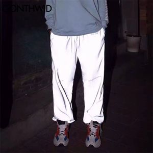 Gonthwid Reflecterende Harem Joggers Broek Streetwear Men Hip Hop Harajuku Casual Sweatpants Mode Losse Elastische Taille Broek 210715