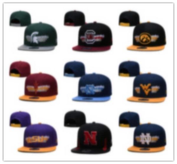 Bonne mode Nouveau basket-ball collégial Snapback Baseball Tous les chapeaux de football d'équipe pour hommes Hip Hop Caps mixtes HHH8387046