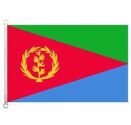 Bon drapeau des drapeaux de l'Érythrée Banner 3x5ft90x150cm 100 Polyester Country Flags 110gsm Warp Tissu tricot Tissu extérieur Flag2226518