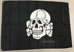 Bon drapeau Totenkopf Fahne drapeaux 3X5FT 100 tête de toile en polyester avec œillet en métal utilisé à l'intérieur ou à l'extérieur 4874572