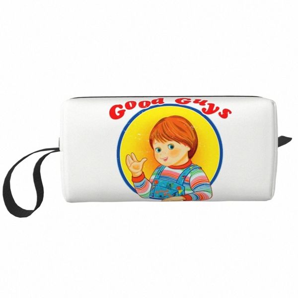 Good Guys Chucky Bolsa de aseo de viaje para mujeres Juego de niños Muñeca Cosmética Bolsa de maquillaje Bolsas de almacenamiento de belleza Kit Dopp Caja Caja I4VJ #