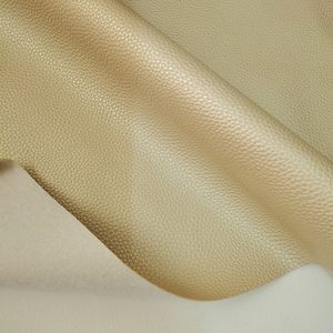 Goed licht goud klein lychee patroon faux pu lederen stof voor autostoelen naaien materiaal pu kunstmatig leer voor doe -het -zelf tas/bank