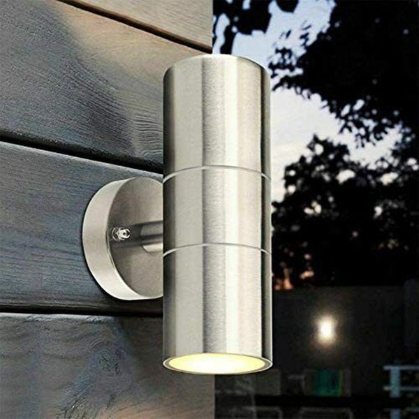 Lámpara led de pared de acero inoxidable para exteriores, candelabro moderno impermeable para decoración de paredes, iluminación para porche y jardín D2.0