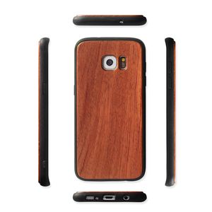 Belle coque de téléphone en bois + TPU pour Samsung Galaxy S7/S7EDGE couverture en bambou en bois en caoutchouc souple S9 S8 PLUS Note8 Note 9