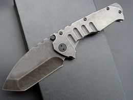 Buen MDF-2 cuchillos de hoja plegable mango de acero lavado con piedra 440 hoja cuchillo táctico de caza cuchillo de Camping al aire libre herramientas EDC