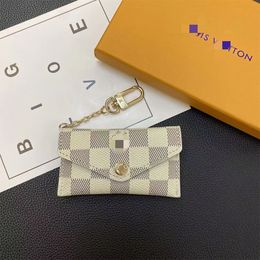 Bon nouveau designer Keychain Fashion Womens Mini portefeuille de haute qualité Généralités en cuir Men de monnaie porte-monnaie portefeuille portefeuille V
