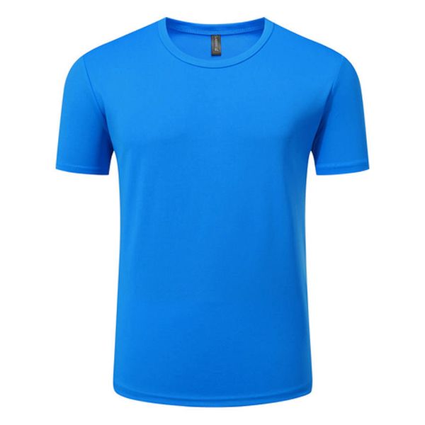 Buen producto EP1903160g Agujero de aguja Cuello redondo Camiseta deportiva ligera y delgada de secado rápido Seda de hielo Camiseta suave y transpirable para correr Cool Feel