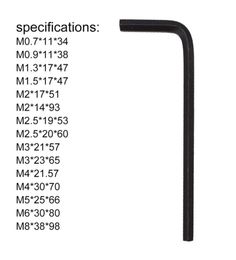 Goede kwaliteit 07 mm8mm metrische maat zeshoekige sleutel chroom vanadiumgereedschap Universal Wrench HexaHedron Hex Keys Allen Key Hexagon 28337205