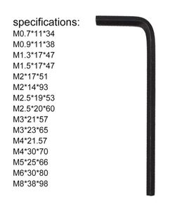 Goede kwaliteit 07 mm8mm metrische maat zeshoekige sleutel chroom vanadiumgereedschap Universal Wrench HexaHedron Hex Keys Allen Key Hexagon 26758698