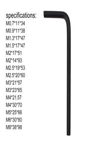 Buena calidad 07 mm8mm Tamaño métrico Llave hexagonal Herramientas Chrome Vanadium Llave Universal Hexahedron Hex Keys Allen Key Hexagon 25686943