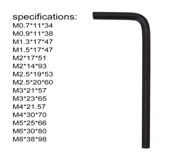 Bonne qualité 07mm8 mm taille métrique hexagonale clés chromé vanadium outils universels hexaèdre hex clés allen key hexagon 27524617