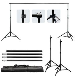 Freeshipping Bonne qualité 2,6 M X 3 M Pro Photographie Toiles de fond Système de support de fond pour studio photo vidéo + sac de transport