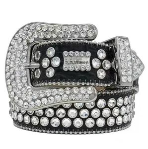 Goede Kwaliteit 2022 DesignerBelt Simon Riemen voor Heren Dames Glanzende Diamanten Riem Zwart op Zwart Blauw Wit Veelkleurig met Bling Strass9993500