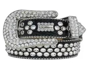 Goede kwaliteit 2022 DesignerBelt Simon Riemen voor heren Dames Glanzende diamanten riem Zwart op zwart blauw wit veelkleurig met bling strass1730859