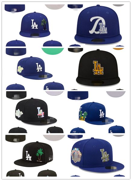 Bonne qualité 2024 Chapeaux ajustés Snapbacks Hat Baskball Caps All Team Logo LLAA homme femme Sports de plein air broderie coton plat fermé bonnets flex sun cap taille 7-8 H23-3.7