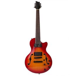 Bonne qualité 7 sept cordes guitare électrique F trou miel sunburst7996470