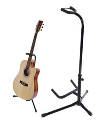 Support de guitare de trépied en fer pliable de bonne qualité avec rembourrage en caoutchouc en velours protecteur pour basse acoustique électrique3023128