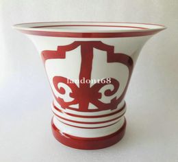 Bonne qualité Bone China Vase Classic Chine Red Vase Highlevel Home Decoration Wedding Maison Gift7347195