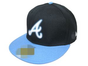 Bonne qualité marque Braves une lettre casquettes de Baseball hommes femmes camionneur sport os aba reta gorras ajusté chapeaux H5-8.9