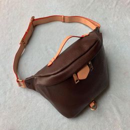 Boa qualidade Bolsa de cintura com estampa de flor marrom, designer mais recente, marca famosa, bumbag, bolsa de ombro transversal, material autn, fanny p222c