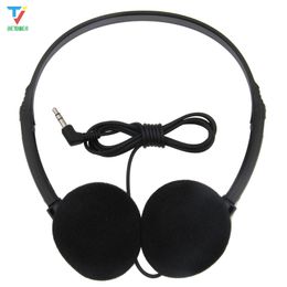 Goede kwaliteit wegwerp goedkoopste headset hoofdtelefoon f type stekker bedrade hoofdtelefoon fabriek aanpassen 3.5mm voor pc mp3 telefoon groothandel 100 stks