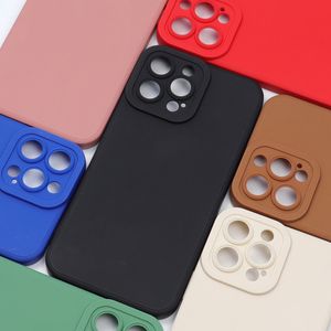 Fundas de teléfono suaves y bonitas de silicona duraderas de buena calidad, fundas simples antigolpes para teléfono móvil para iPhone 11 12 13 Series