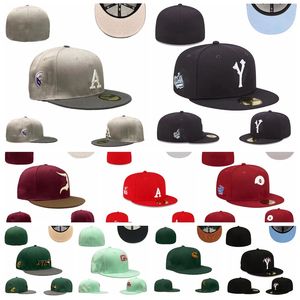 Goede kwaliteit gepaste hoeden snapbacks hoed baskball caps Alle team logo man vrouw outdoor sport borduurwerk katoen platte beanies flex sun cap maat 7-8