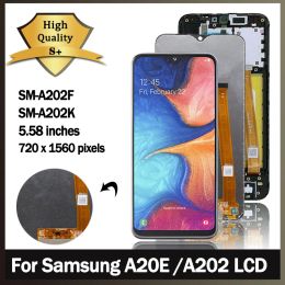 Bonne qualité pour Samsung A20E LCD A202 A202F A202K Affichage tactile Numéros de numéros de l'écran SM-A202F / DS LCD Remplacer