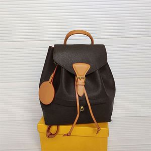 Goede kwaliteit lederen rugzak oude bloem vrouw reistassen mannen rugzakken embossing beroemde klassieke ontwerper dubbele schouder sport tas imitatie handtassen M45397