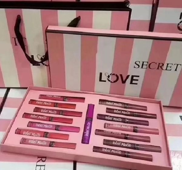 Love Love Veet Matte Cream Tinde à lèvres Gloss Set Liquid Liquid Lipstick 15 Color Kits de maquillage à lèvres à lèvres d'humidité longue durée