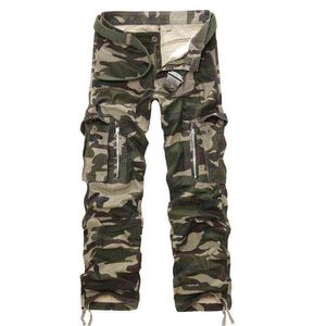 Bonne qualité militaire Camo Cargo pantalon hommes chaud Camouflage coton entraînement hommes pantalon printemps automne G0104