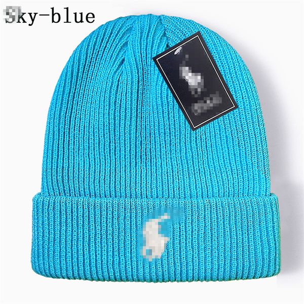 Buena calidad Nuevo diseñador Polo Beanie Unisex Otoño Invierno Gorros Sombrero de punto para hombres y mujeres Sombreros Deportes clásicos Gorras de calavera Señoras Casual z10