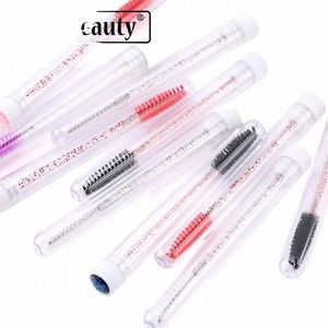 Goede Kwaliteit Herbruikbare 50 stks/pak Crystal Eyel Make-Up Borstel Buis Diamd Handvat Mascara Wands Eyel Extensi Tool Z4pd #